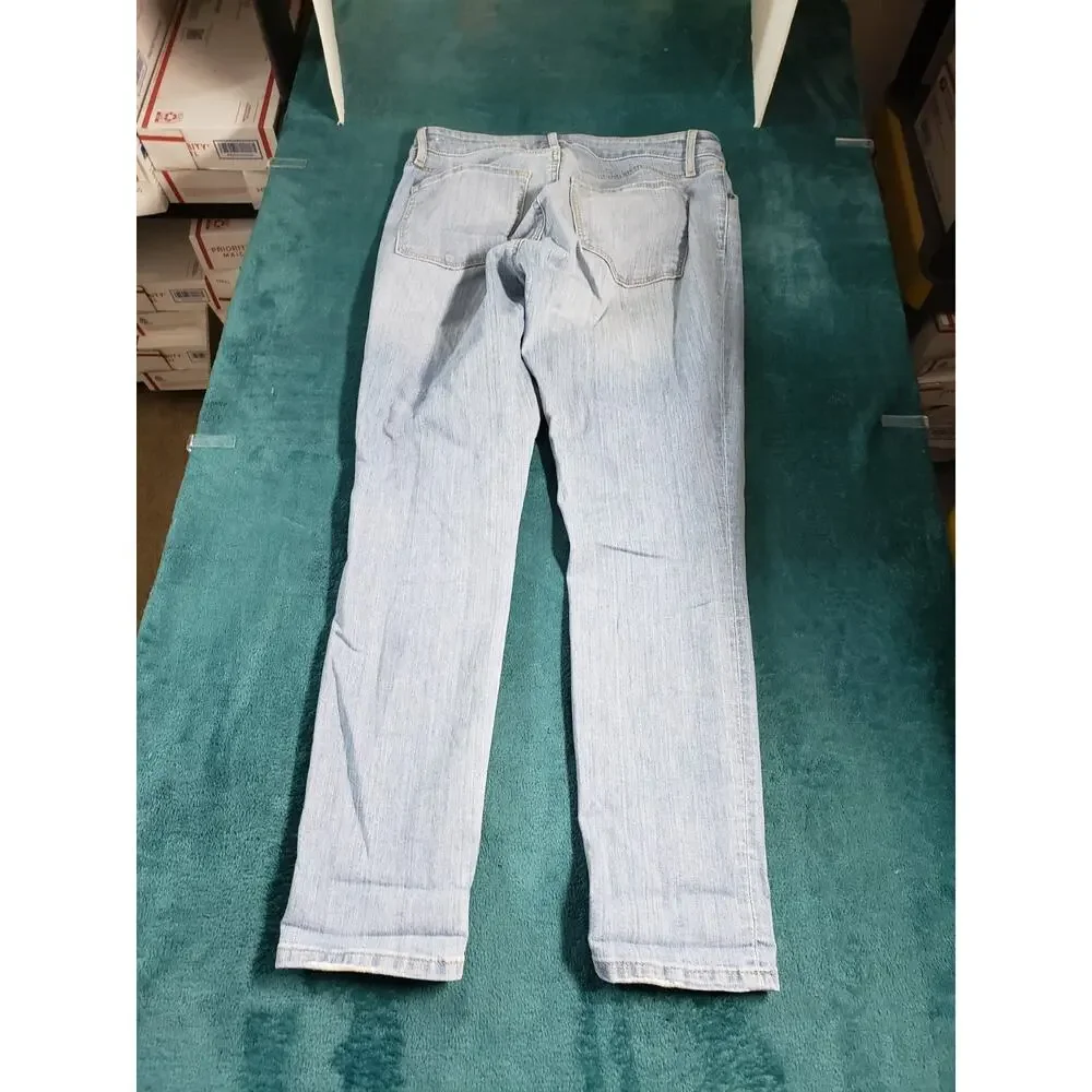 Loft Jeans Size 6 Women Blue Pants Denim Stretch Mid Rise Curvy Skinny Crop